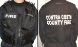 Custom Black Fire Vest with pockets by The Vest Guy