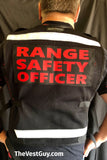 Custom mesh Range Safety Officer reflective vest