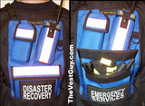 Blue 2 radio pocket chestpack with reflective