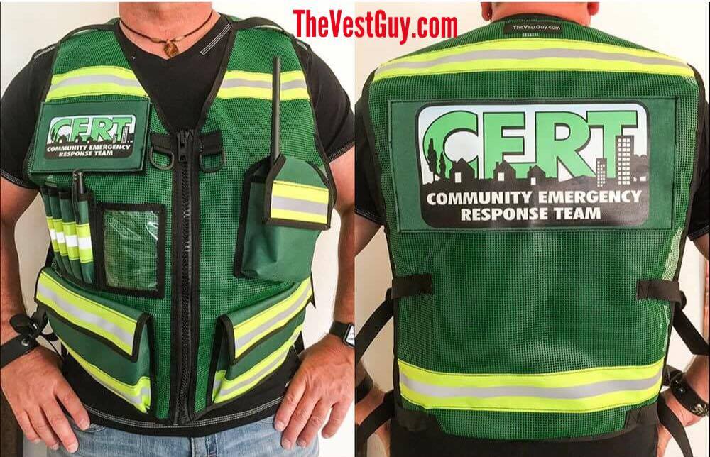 CERT Safety Vest Pockets 004 - Custom Vests for CERT – Vest Guy