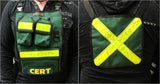 CERT reflective chest pack with 2 radio pouches
