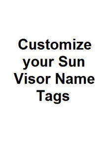 Customized Sun Visor Tags