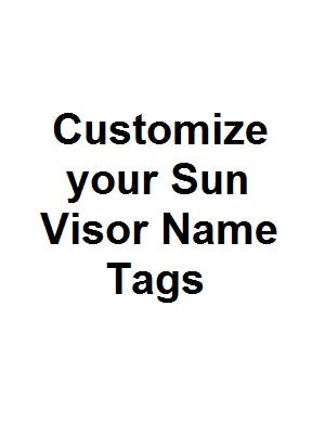 Customized Sun Visor Tags