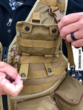 Interweaving back pouch. Velcro MOLLE pouch by The Vest Guy