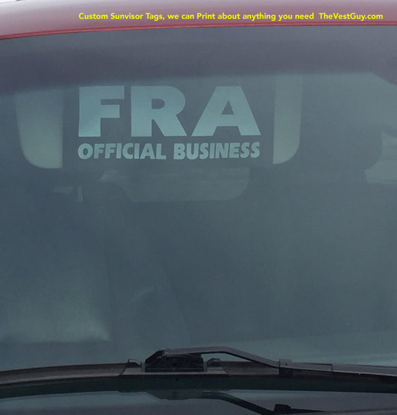FRA Vehicle Sun Visor Name Tag