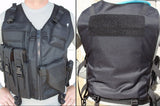 Black P90 Tactical Vest with holster