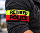 Adjustable Reflective RETIRED POLICE Armband
