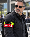 Adjustable Reflective RETIRED POLICE Armband
