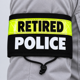 Adjustable Reflective RETIRED POLICE Armband