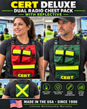 CERT Deluxe Dual Radio Chest Pack with reflective