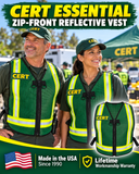 CERT Essential Zip-Front Reflective Vest