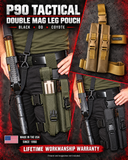 P90 Double Mag Leg Pouch Tactical