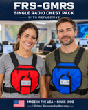 SINGLE FRS-GMRS RADIO CHEST PACK WITH REFLECTIVE