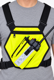 SINGLE VHF-UHF RADIO CHEST PACK WITH REFLECTIVE