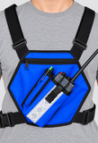 SINGLE VHF-UHF RADIO CHEST PACK WITH REFLECTIVE