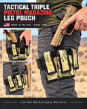 Tactical Triple Pistol Magazine Leg Pouch