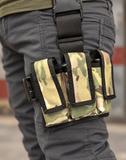 Tactical Triple Pistol Magazine Leg Pouch