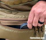 MOLLE cargo pocket, cargo MOLLE pouch, custom MOLLE pocket, outside zipper pocket