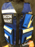Custom Blue mesh reflective vest with name tags 