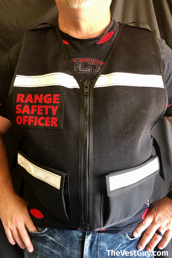 Custom mesh range Safety Officer reflective vest
