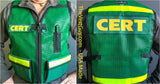 Custom mesh vest for CERT with pockets and reflective