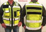 Custom Fluorescent Green ANSI II Safety Reflective Vest by The Vest Guy