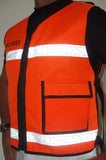 Orange Reflective Safety Vest with pocket