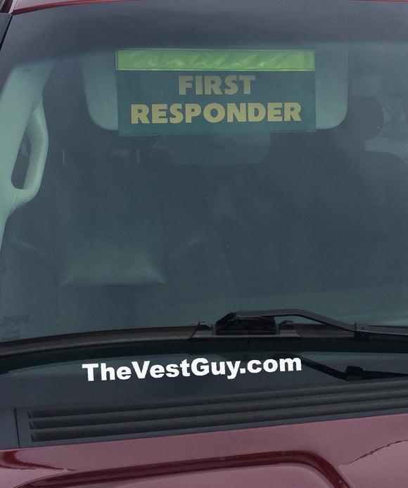 First Responder Car Visor Name Tag