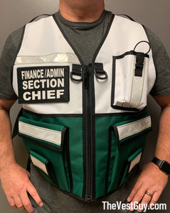 Two Tone Safety Reflective Vest Incident Command, Finance / Admin Section Chief reflective vest by The Vest Guy