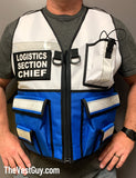 Two Tone Safety Reflective Vest Incident Command, Logistics Section Chief reflective vest by The Vest Guy