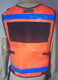 Fluorescent Orange Mesh Safety Vest with Blue Reflective
