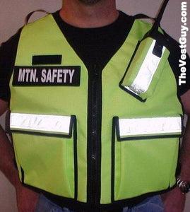 Reflective Vest by pockets and radio pouch