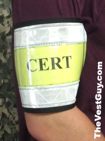 reflective armband with clear placard sleeve