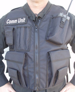 black communications unit vest