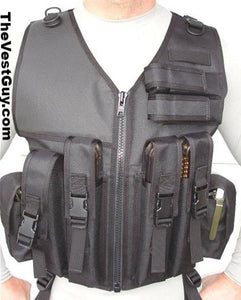 Black p90 tactical vest with pouches