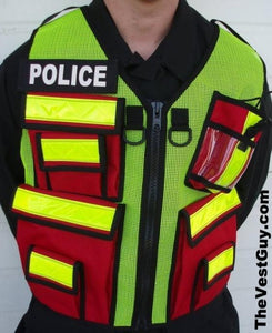 High visibility mesh vest with pockets