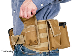 MOLLE Pouch Belt - Safari Belt with MOLLE in coyote