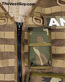 Camo MOLLE cell phone pouch by The Vest Guy