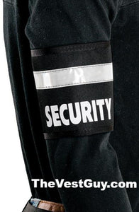 Black security armband with reflective
